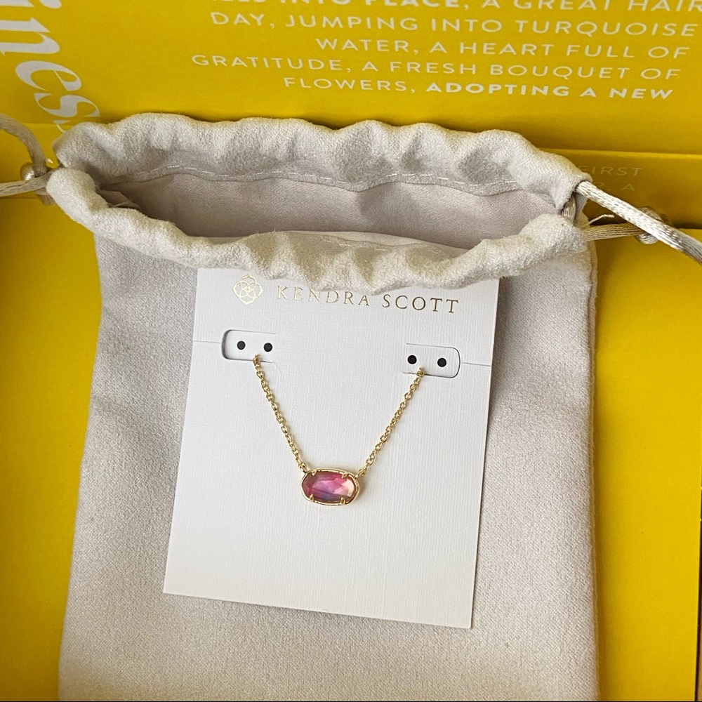 【NWT】Kendra Scott Grayson Gold Pendant Necklace Watercolor Illusion